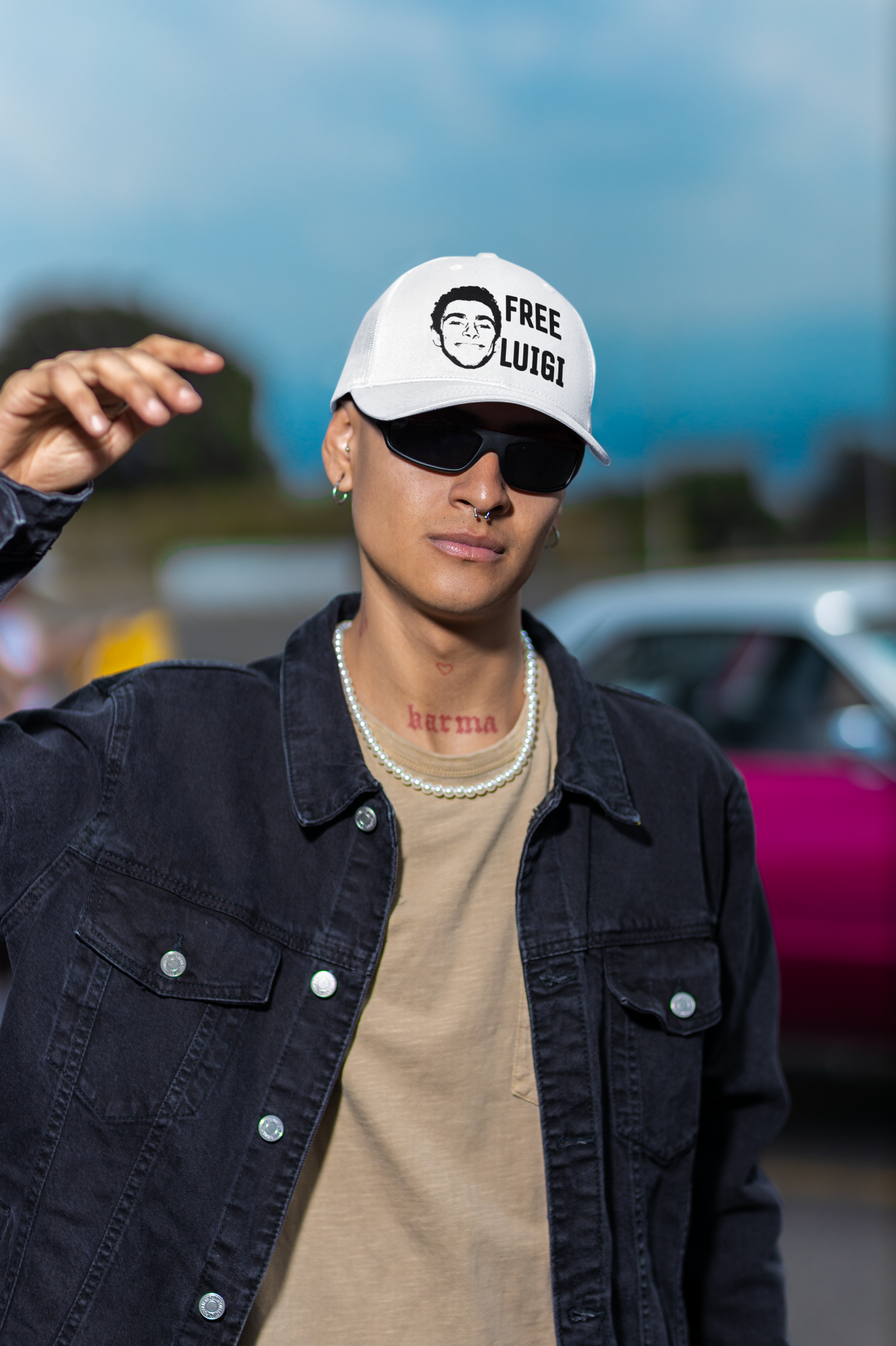Free Luigi Trucker Cap